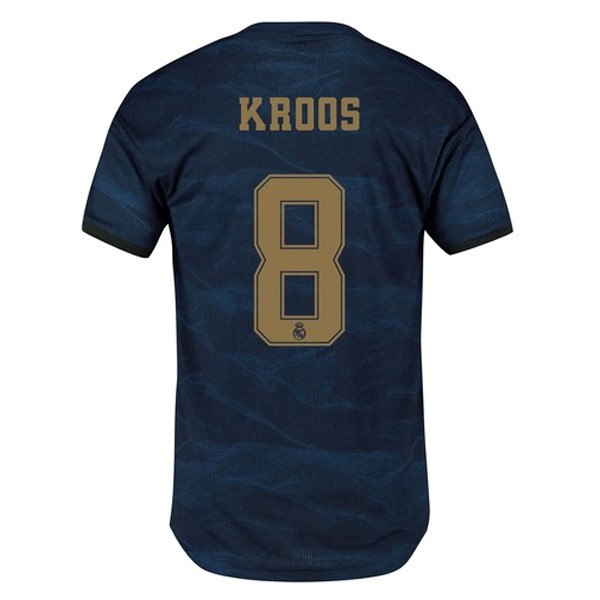 Camiseta Real Madrid NO.8 Kroos Segunda equipación 2019-2020 Azul